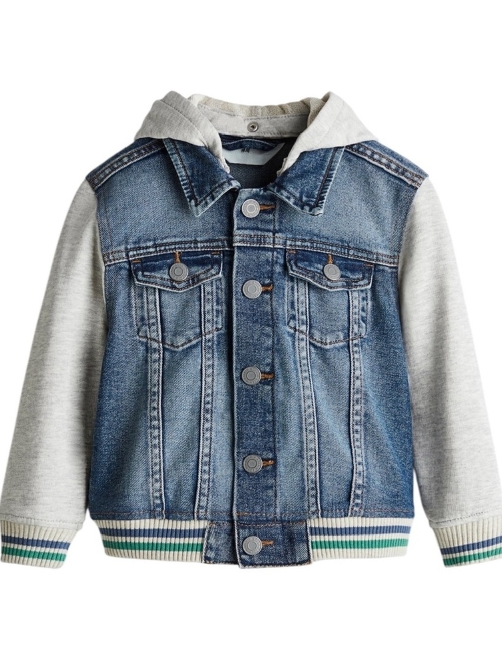 H&M Kids Hooded Denim Jacket - Black